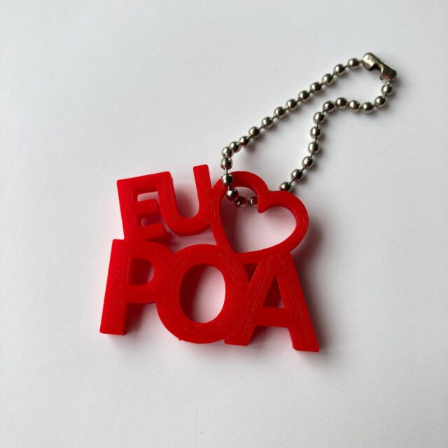 chaveiro com dizer eu amo poa