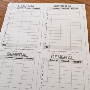 Cartela de General - GRÁTIS!