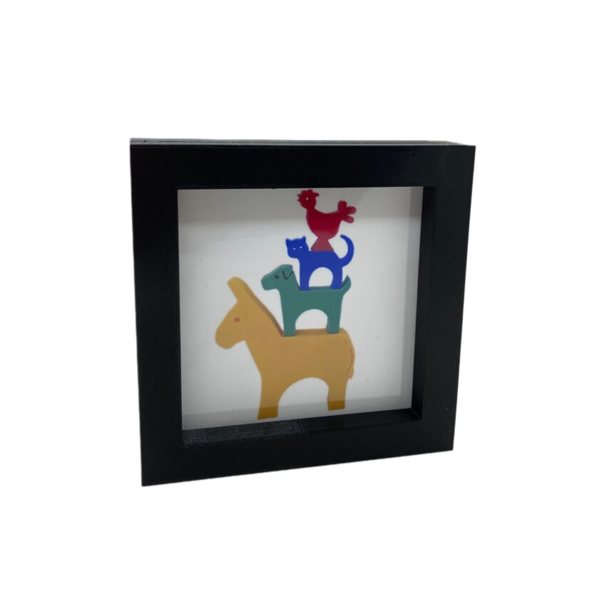 porta retratos quadrado de dois lados