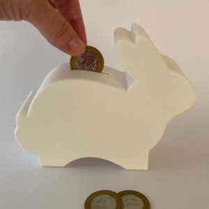 Cofre Coelhinho Branco Minimalista Sisper Design.